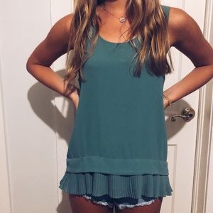Pants Store Green/Teal tank - layered bottom